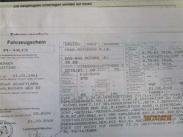 Gasgas TXT 280 TR28 gebraucht used Gabel Gabelholm links Standrohr