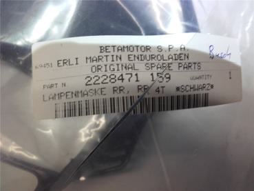 Beta Verkleidung RR50 RR125 2005-2007 Lampenmaske schwarz oem Scheinwerferverkleidung