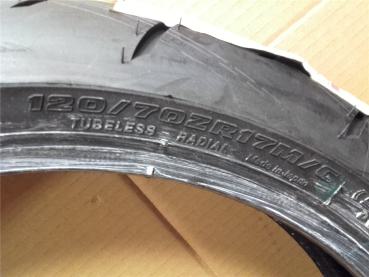 Reifen Bridgestone S21F Battlax Front 120/70ZR17 58W M/C Dot 1217