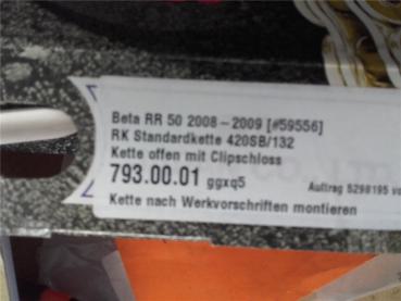 Beta RR50 2003-2019 Enduro/Motard Kettensatz Kettenkit Stahl 11/51/132 Ritzel Kettenblatt Kette andere Übersetzung möglich