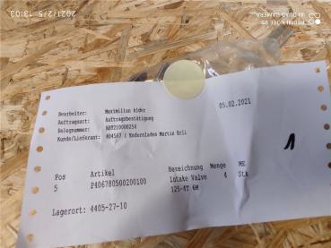 Sachs X-Road125 ab 2006 Auslassventil Auslaßventil je Stück Neu exhaust valve