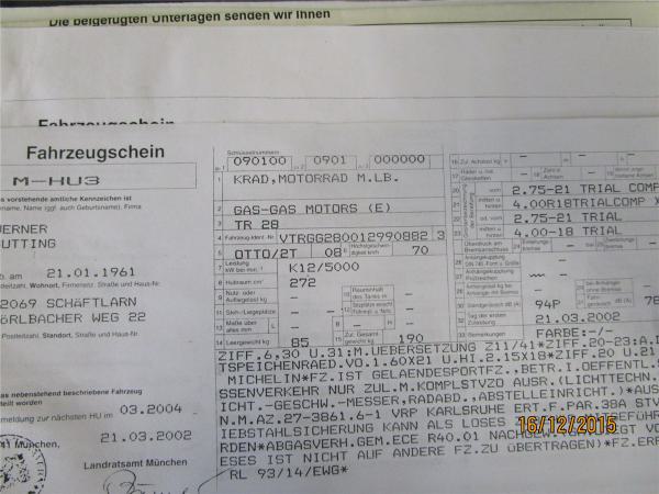 Gasgas TXT 280 TR28 gebraucht used Bremsscheibe hinten brake disc rear 3.2mm Dicke