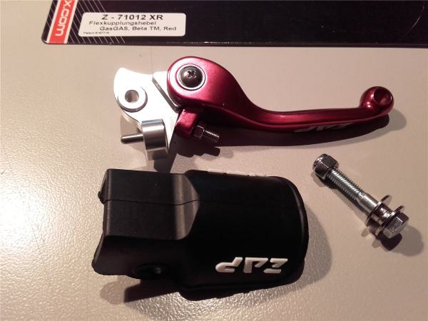 Beta RR bis 2012 GasGas TM AJP Kupplungshebel Klapphebel Zap Flex clutch lever rot 