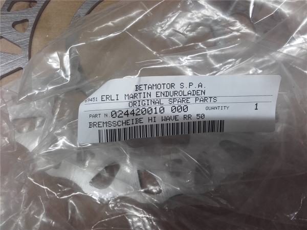 Beta RR125 RE125 RR50  Bremsscheibe wave brake disk hinten NEU NEW 