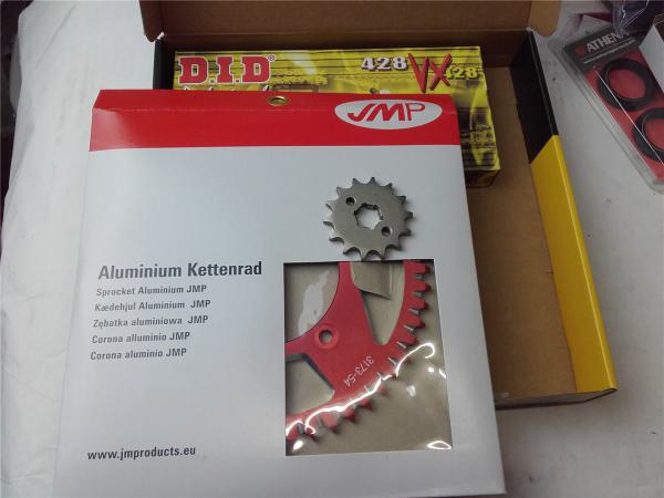 Beta RR125AC Enduro/Motard Kettensatz Kettenkit alu rot 14/54/134 X-Ring