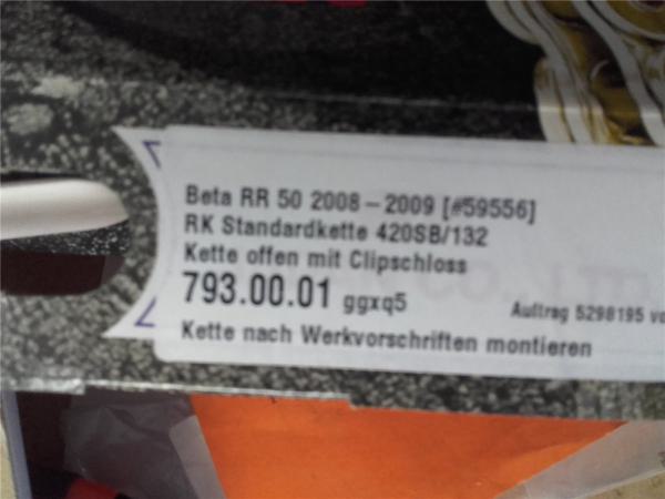 Beta RR50 2003-2019 Enduro/Motard Kettensatz Kettenkit Stahl 11/51/132 Ritzel Kettenblatt Kette andere Übersetzung möglich