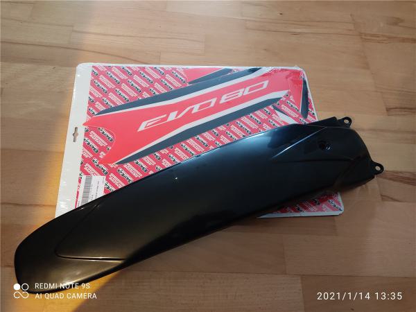 Beta EVO80 2014 Verkleidung Kotflügel hinten rear fender schwarz Aufkleberkit komplett