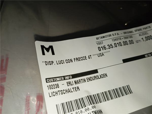 Beta RR200 RR300 RR350 250 390 430 480 X-Trainer300 2018-2026 Lenkerschalter links Blinkerschalter switch left Lichtschalter