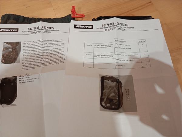 Fantic Caballero 125 250 500 Tankrucksack Tanktasche schwarz Tankbag 2021-2025