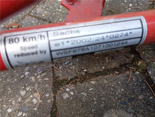 Sachs X-Road125 ab Bj 2006 Rahmen gebraucht mit Brief