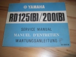 Yamaha Reparaturhandbuch Reparaturanleitung RD125 RD200 Service Manual Wartungshandbuch Wartungsanleitung